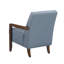 Fauteuil Lenie, cuir capitonné, bois de noyer-113497073