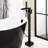 Bathtub Faucet With Hand Shower In Matte Black - Rust , Corrosion Diverter Included, Easy To Install Modern Shower, Waterfall Spout, Material