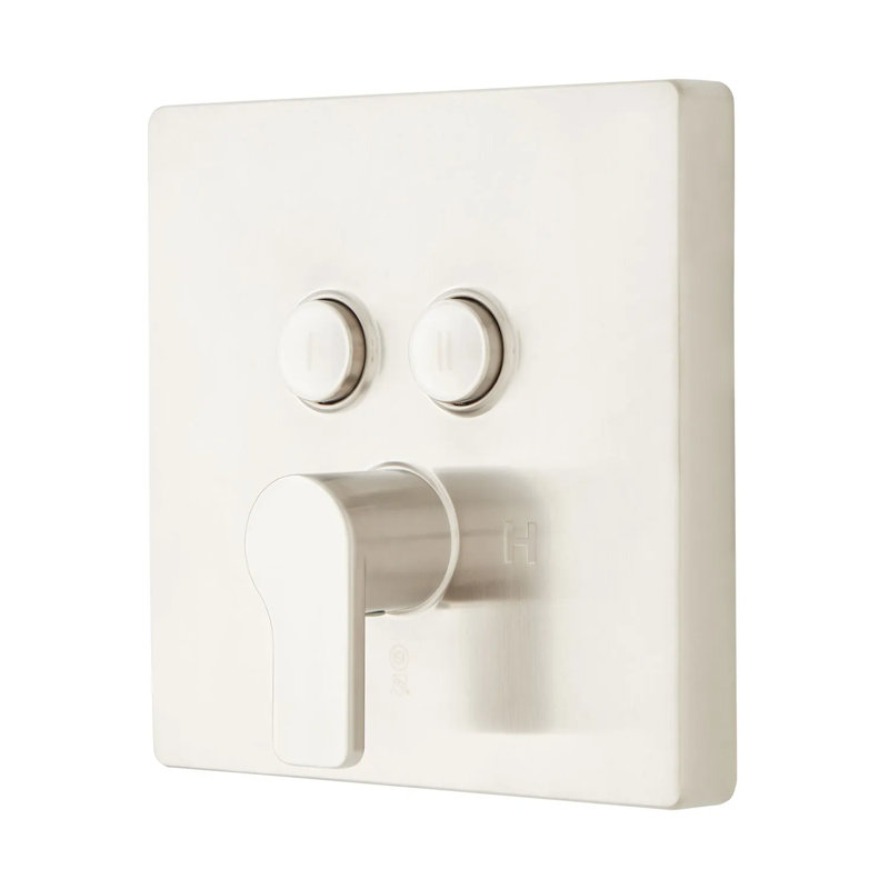 Signature Hardware Hibiscus Pressure Balance Shower Trim, Brushed Nickel