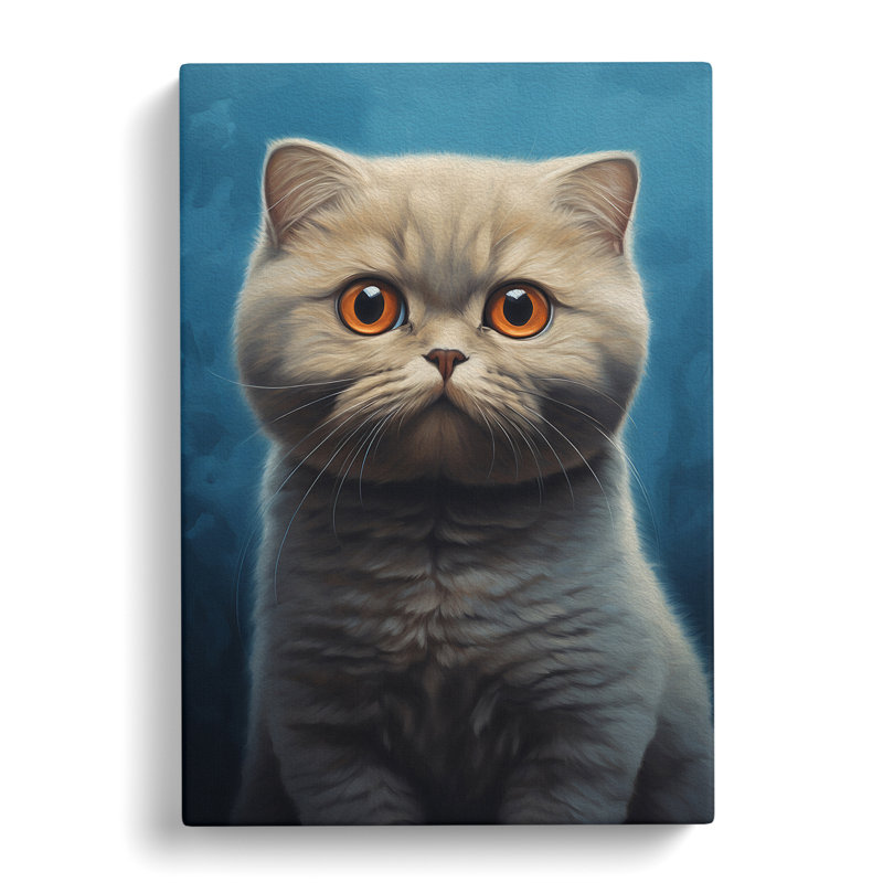 Cat Contemporary - Wrapped Canvas, 60cm H x 40cm W x 3cm D