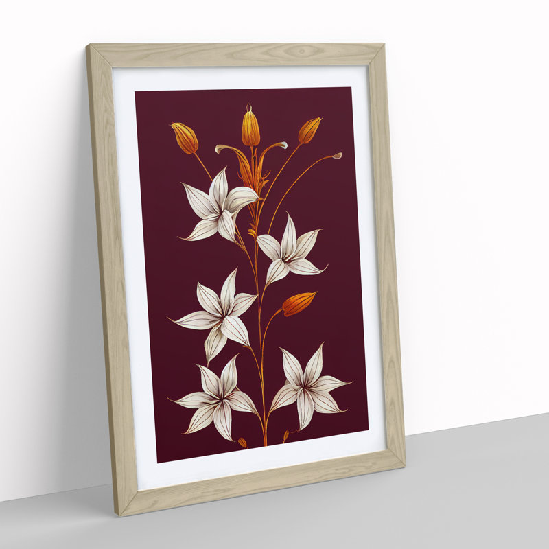 Flawless Flowers - Framed Print, 64cm H x 46cm W x 2cm D, Oak