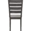 2 chaises d'appoint de salle à manger grises - rembourrage en mousse et dossier classique 2 pièces avec siège rembourré en mousse de style transitionnel pour