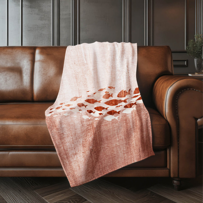 Jeté nautique Addison Sherpa ASB627, Terracotta