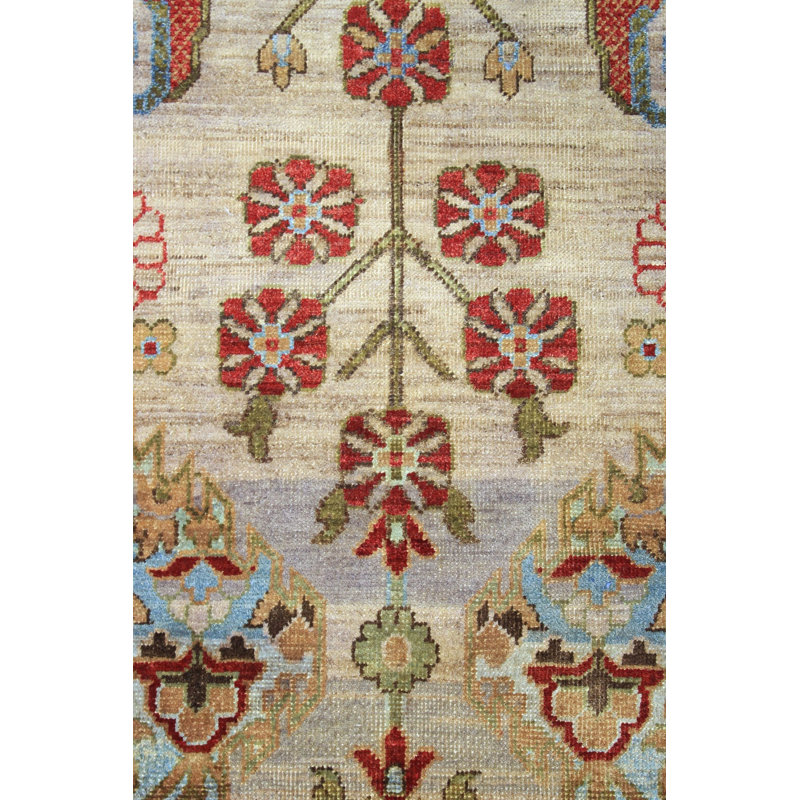 Tapis rectangulaire unique de 9 pi 1 po x 18 pi bleu