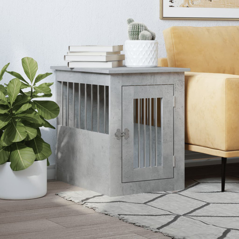 Pet Crate, 59cm H x 45cm W x 62cm D, Concrete Grey