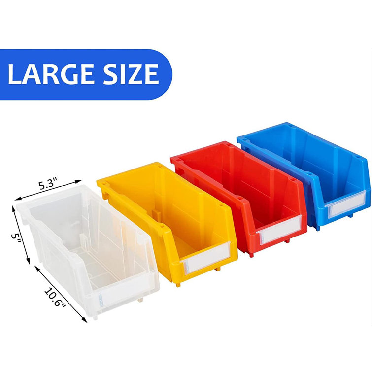 Utility Extra Wide Stackable Plastic Bins