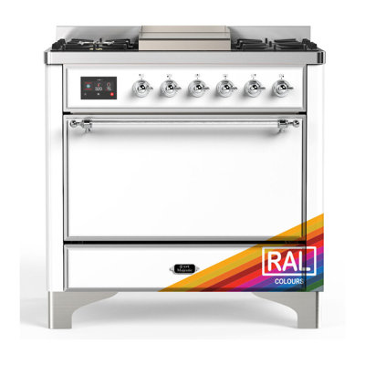 Cuisinière à combustible double de 36 pouces avec 6 brûleurs scellés de la série Majestic III Series (RAL) (gaz naturel, garniture chromée)