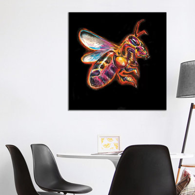 Honey Bee 1 Piece Wrapped Canvas Wall Art