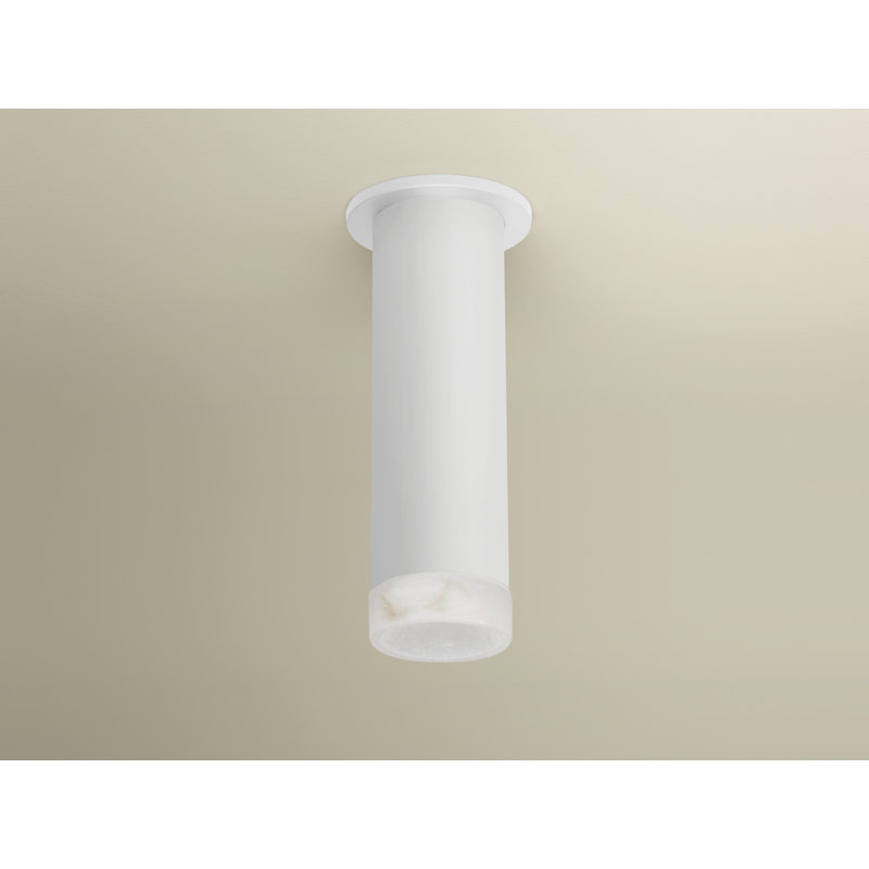 Luxe 1 - Light LED Flush Mount, 25 W, Marble, 10.75" H x 10.75" W x 10.75" D