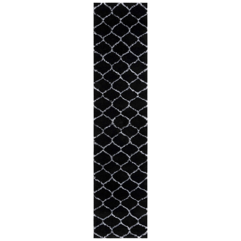 Fiffia Tahoe Shag Performance Geometric Rug, Runner 2' x 9'