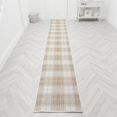 Runner Plaid Flatweave Area Rug