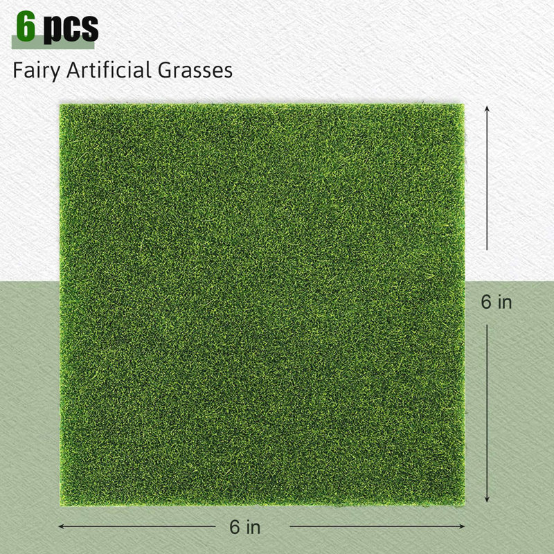 Tapis gazon artificiel d'extérieur Luxtrada, 6 po x 6 po