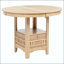 Table de salle à manger ovale à hauteur de comptoir avec piédestal de rangement