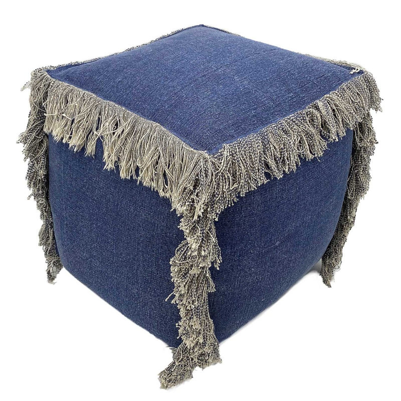 Darrion 40cm Wide Pouffe Ottoman, Blue