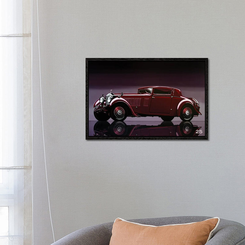 Rolls Royce Phantom 1933 by Paul Meijering - Floater Frame Print on Canvas, Black Framed Canvas, 66.04 cm H x 45.72 cm W