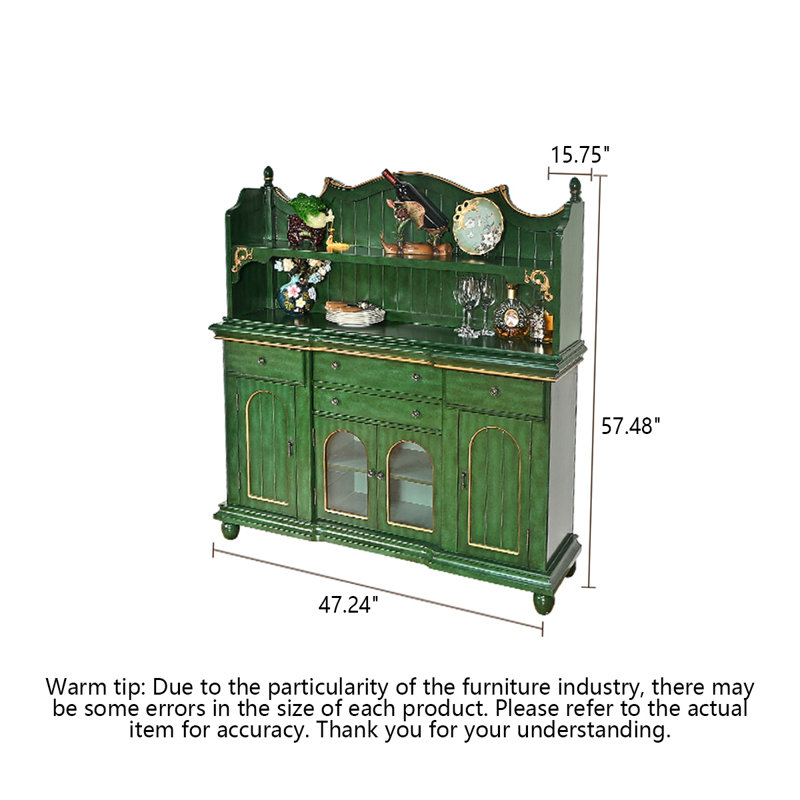 Garde-manger en bouleau massif patiné American Country