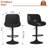 Modern Bar Stool Set Of 2, Adjustable  Upholstered Swivel Counter Stools, Counter Height Bar Stools With Back & Footrest For Kitchen Island-946084320