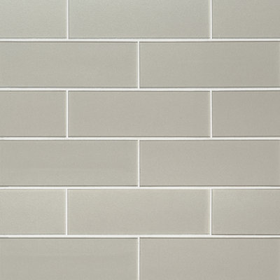 Carreau de mosaïque murale en verre brillant 4 po x 12 po Subway