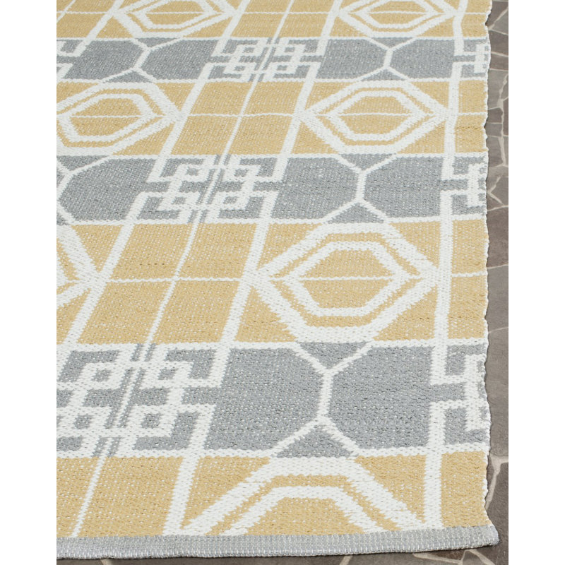 Truman Geometric Hand Woven Indoor / Outdoor Area Rug, Rectangle 152 x 244 cm