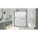 60" W x 30" D x 78" H Semi-Frameless Rectangle Shower Kit