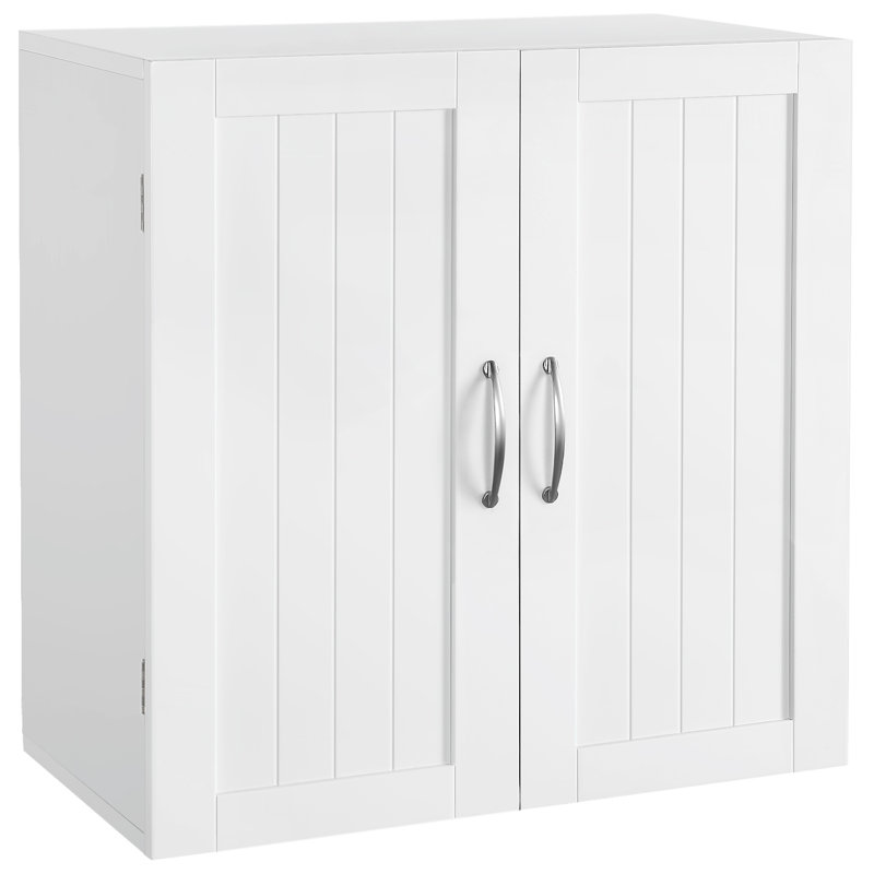 Armoire de salle de bain murale Trivette l 23,4 po x H 23,5 po x 12,4 po, Blanc cassé
