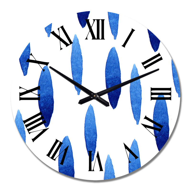 Horloge murale moderne bleu foncé, Grand