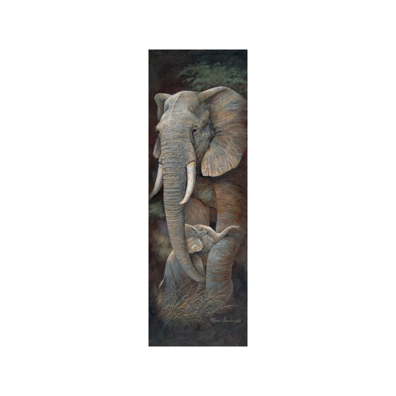 Protective Care by Ruane Manning - Wrapped Canvas Panoramic Painting, 30.48 cm H x 91.44 cm W x 3.175 cm D