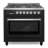 Cosmo 36 In. Nebula Collection 3.8 Cu. Ft. Gas Range, 5 Burners, Rapid Convection Oven, Cast Iron Grates In Matte Black