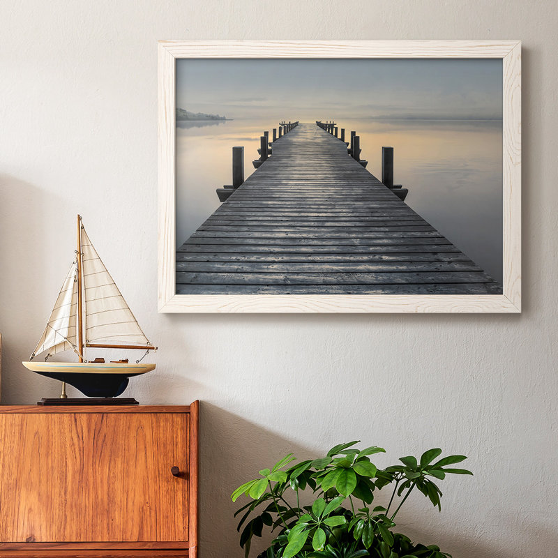 Sun Down, reproduction sur toile encadrée, H 28 po x l 42 po x P 1,5 po, Blanc