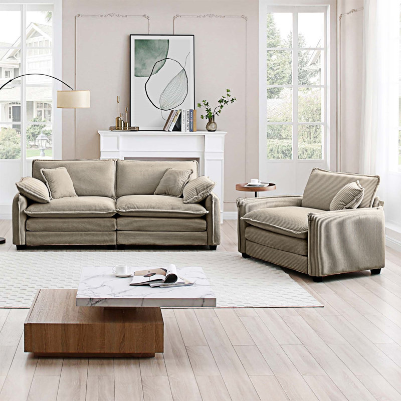 Modern 2/ Piece Sofa Set