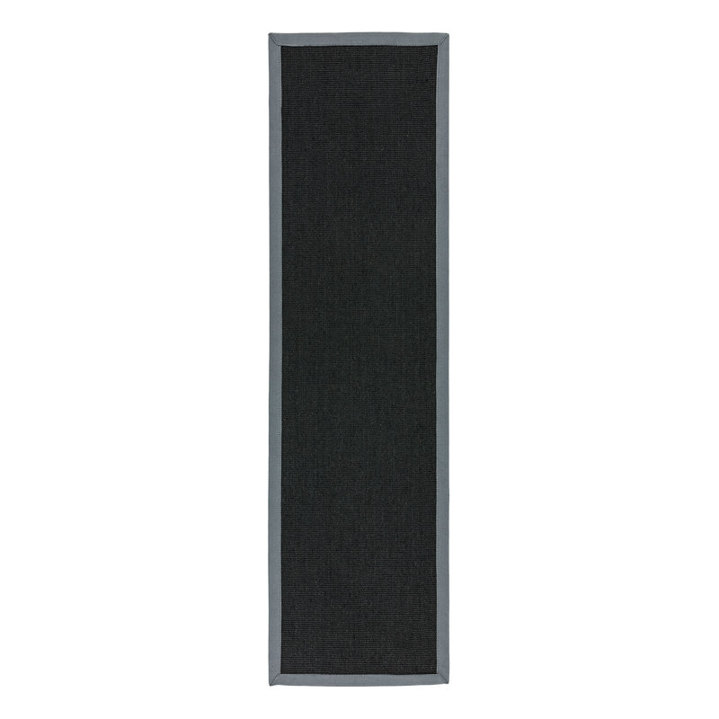 Essie Sisal Black/Grey Rug, Runner 68 x 300cm