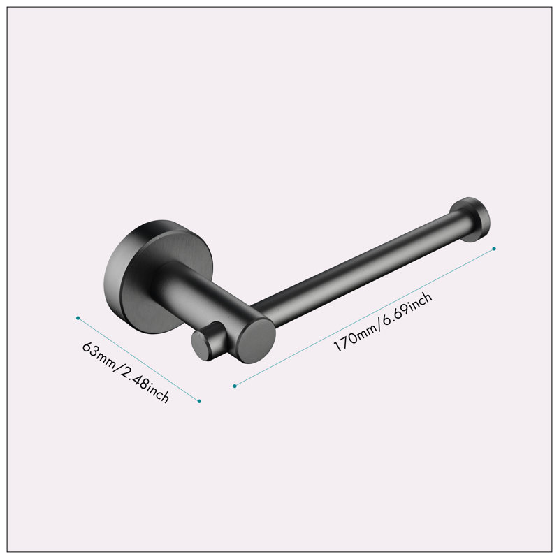 Bathroom Hardware Set, Gunmetal Black