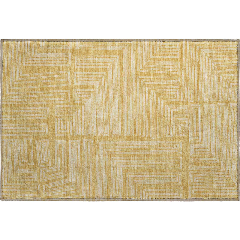 Premium Machine Washable Harrietstown AMF1045 Geometric Rug, Rectangle 1'8" x 2'6"