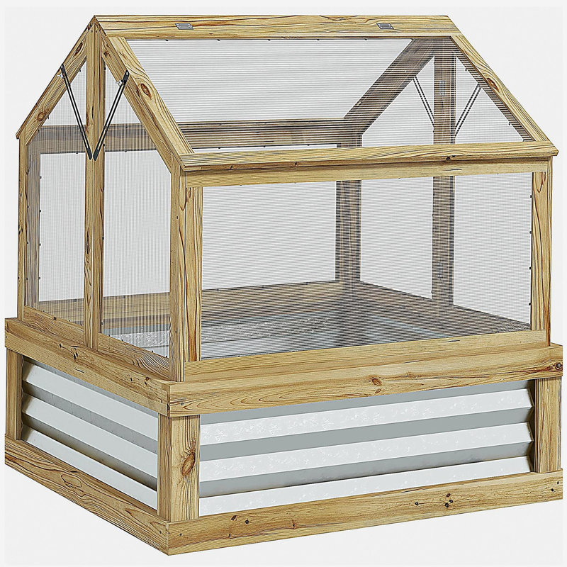 Lit de jardin surélevé avec serre en polycarbonate Outsunny