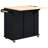 Black Kitchen Cart With Power Outlet And Drop Leaf. Large Capacity, Wine Rack. Construction Easy Mobility Incorporated Island In Black. Down Leaf Function, Cellar, Space Solution-106463918