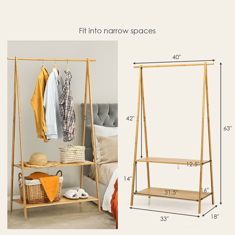 Portant à vêtements en bambou Jard