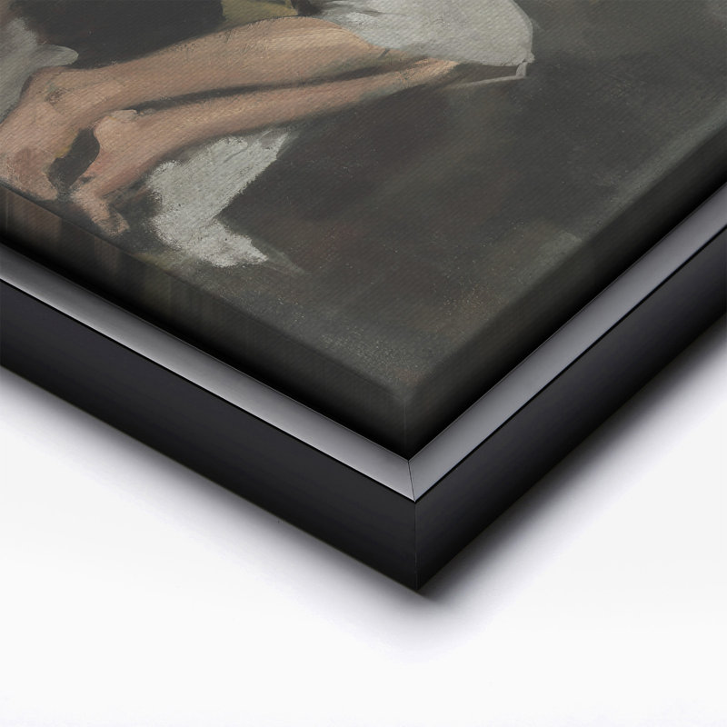 Étude d'une femme assise, Black Framed, Canvas, 11"H x 14"W