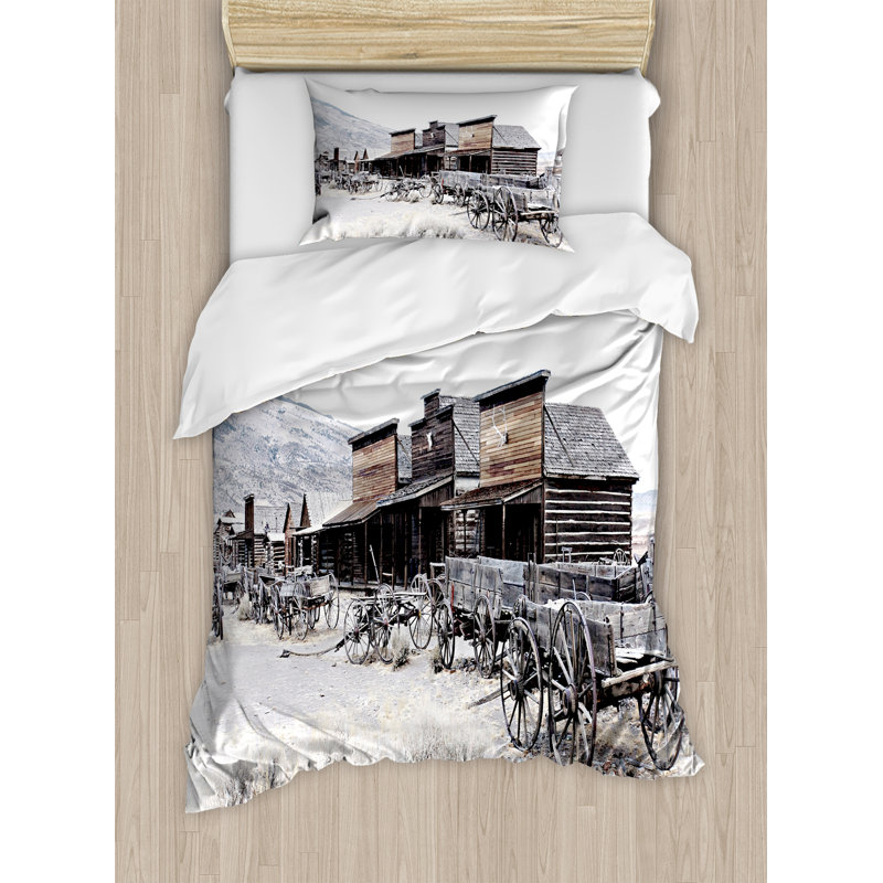 Western Farmhouse / Country Polyester Duvet Cover, Twin