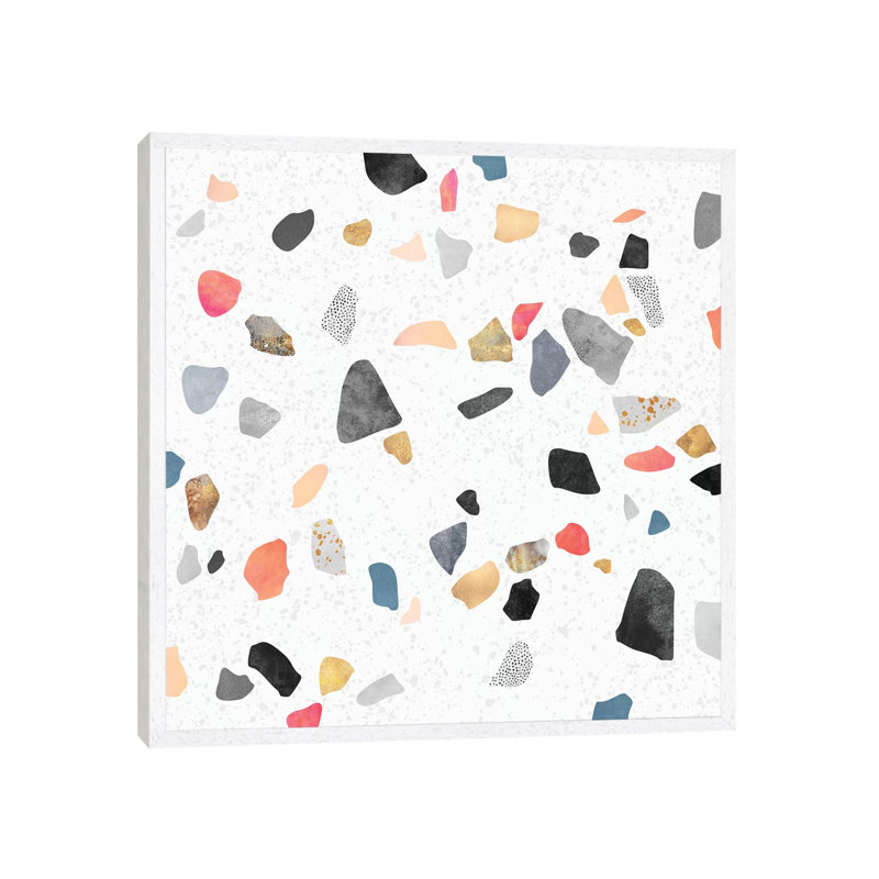 Terrazzo Treasure by Elisabeth Fredriksson - Print on Canvas, 45.72 cm H x 45.72 cm W, White Picture Framed