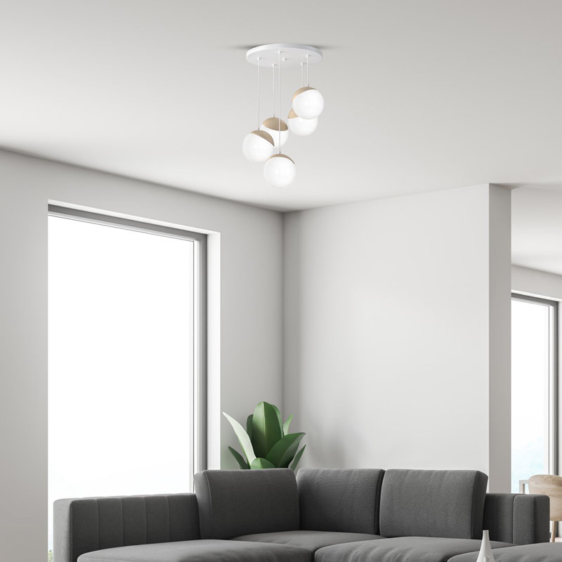 Chelbe 5 - Light Cluster Pendant, Wood