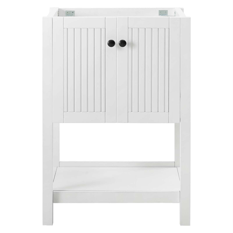 White Wood 23" Freestanding Bathroom Vanity Cabinet