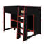Lit mezzanine double avec bureau intégré-1047947225