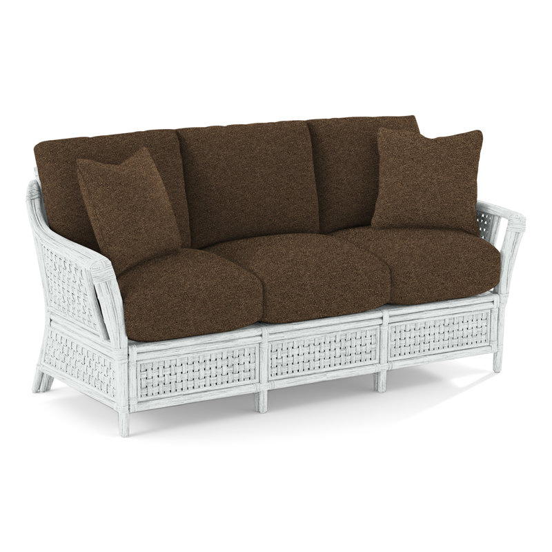 Boca Sofa, Frost White, Frond Blue