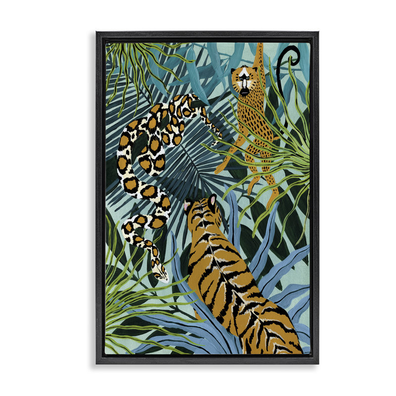 Cadre flottant Animal Dance, Cadre flottant noir de jais, H 25 po x l 17 po