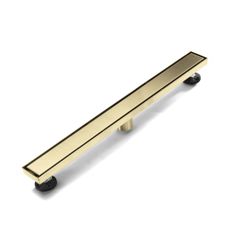 Bonde à grille linéaire or brossé 32 po FlowCore, Or brossé