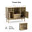 Akseli 43.3" Bar Cabinet, Rattan Sideboard Buffet Liquor Cabinet with Wine Racks  for Home