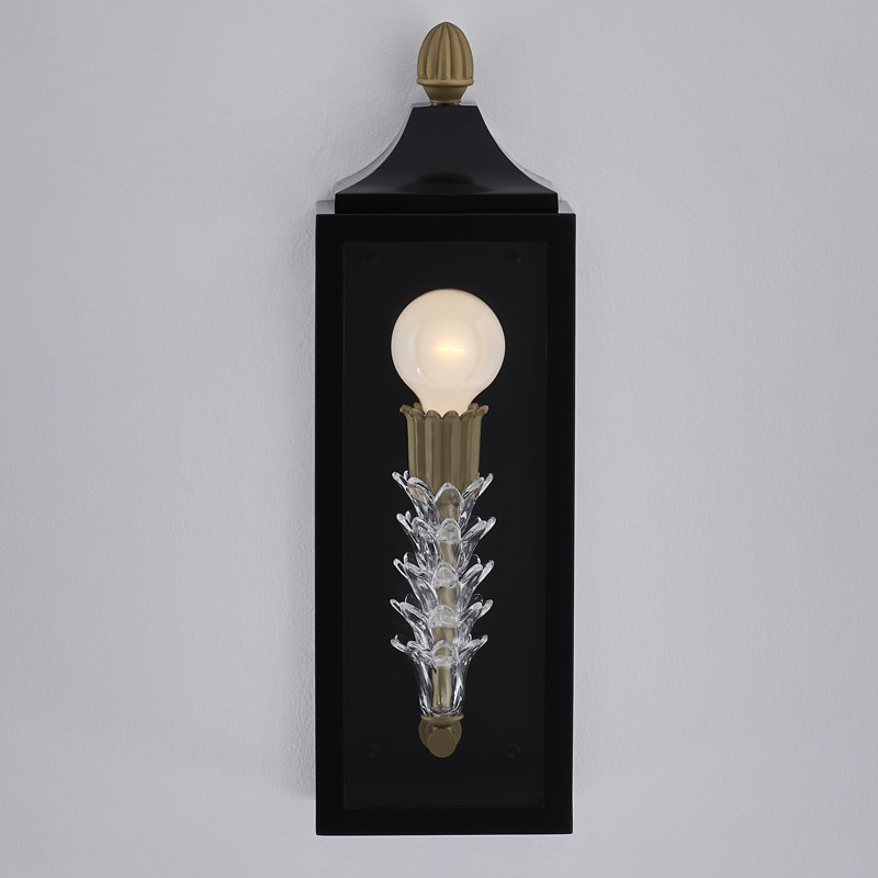 Midsummer Matte Black Outdoor Wall Sconce Kalco, 1 Light, 22" H x 7" W x 5" D
