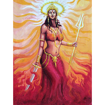 Durga Maa | Watercolor On Paper | By Prasad P Mahale