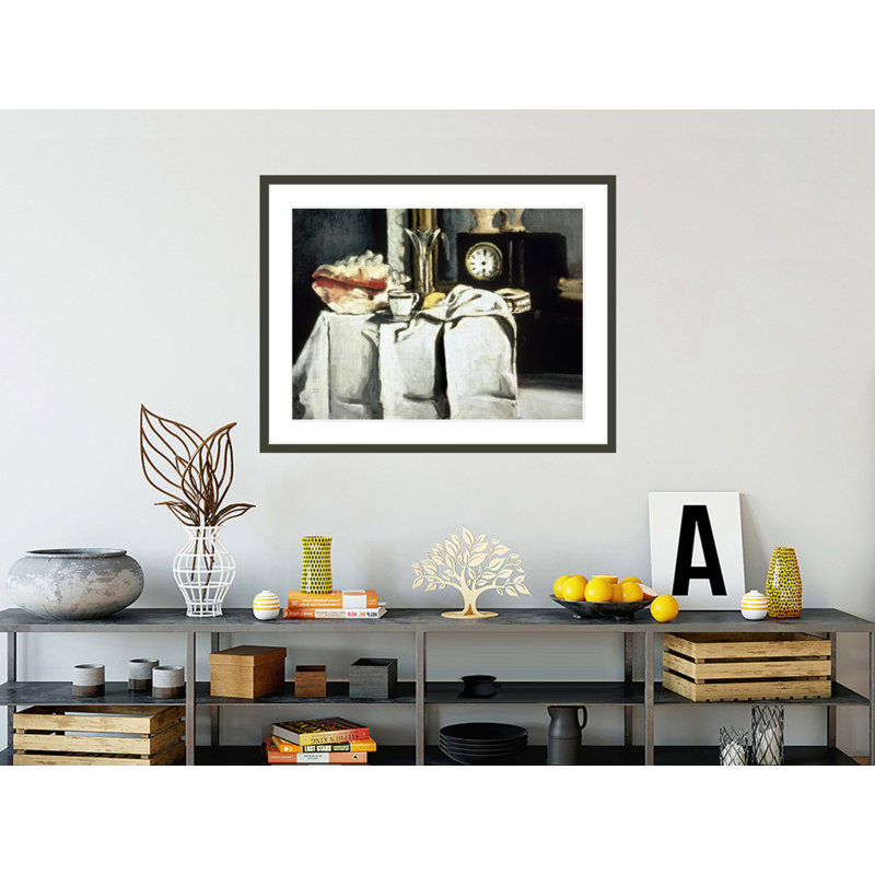 L'horloge noire par Paul Cézanne - Impression sur toile, H 32,26 po x l 41,5 po
