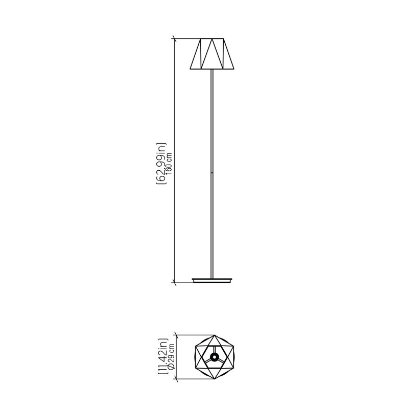 Facet Floor Lamp, Organic White